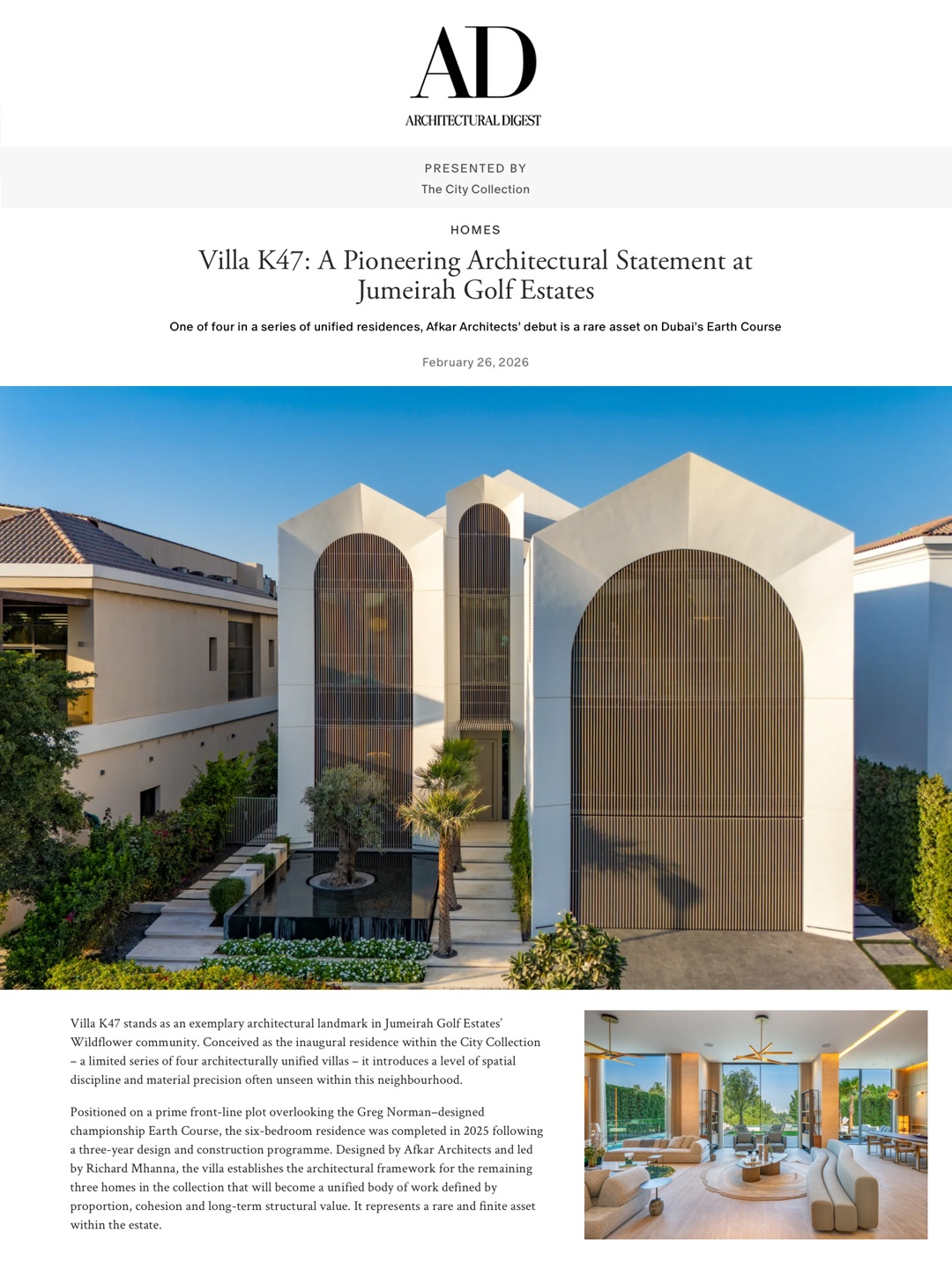 AD online article — Villa K47